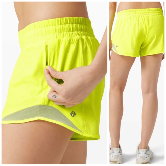 lululemon athletica Pants - Lululemon NWT Hotty Hot Shorts Highlight Yellow, 6 Tall